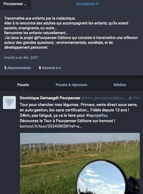 Comment suivre Dominique sans ouvrir un compte Mastodon…